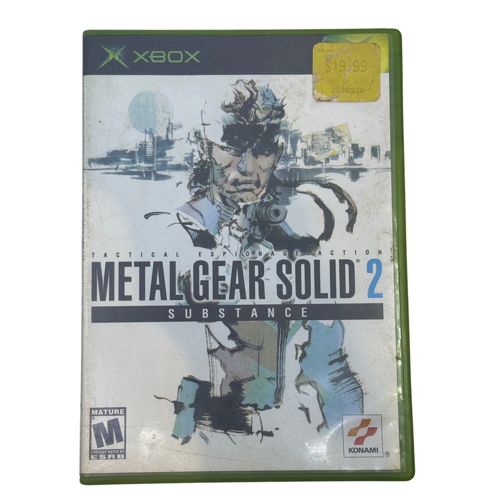 Metal Gear Solid 2 Substance Microsoft Xbox Game Konami Tactical Espionage